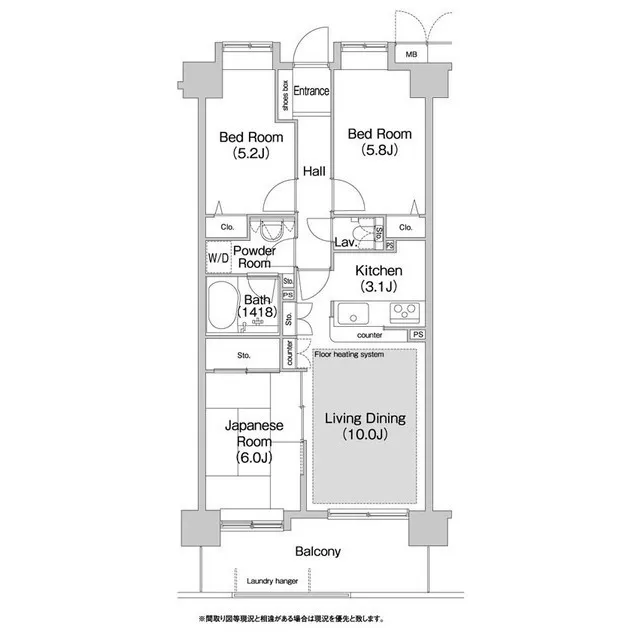Comforia Itabashi Nakajuku - Floor Plan - ["Schematic", "Rectangle", "Slope"]
