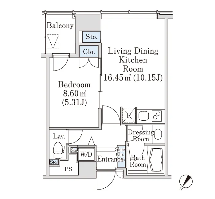 Platine Shinjuku Shintoshin - Floor Plan - ["Rectangle", "Schematic", "Slope"]