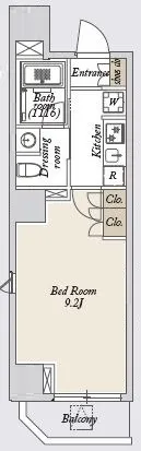 Milia Residence Asakusabashi III - Floor Plan - ["Rectangle", "Font", "Parallel"]