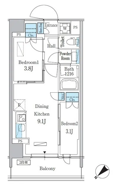 Park Axis Shinagawa Minamioi Park Front - Floor Plan - ["Rectangle", "Font", "Schematic"]