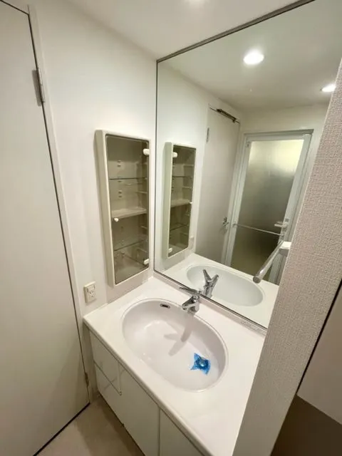 Residia Tsukishima II - Interior - ["Mirror", "Tap", "Bathroom sink"]