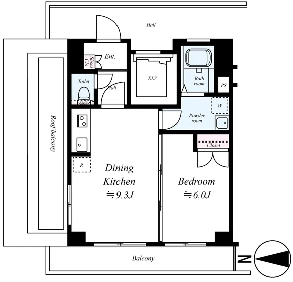 Valescia Ogikubo City - Floor Plan - ["White", "Plan", "Diagram"]