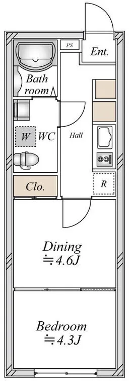 Urban Park Honancho - Floor Plan - ["Home Door"]