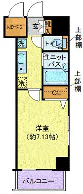 Welt Nihonbashi 3 - Floor Plan - ["Apartment", "Tile Flooring"]
