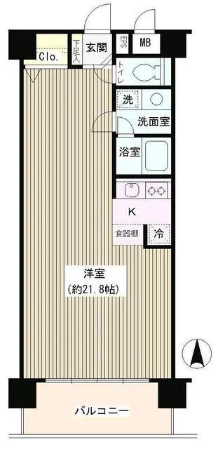 Core City Nakanosakaue - Floor Plan - ["Floor", "Apartment", "Wood flooring"]