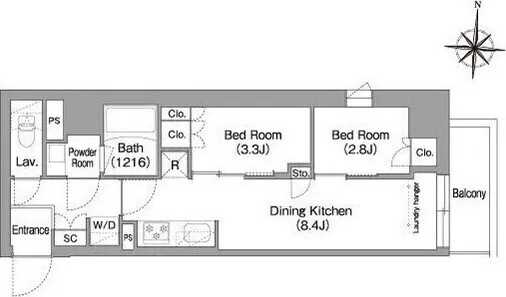 Comforia Liv Minamishinagawa - Floor Plan - ["White", "Diagram", "Technical drawing"]