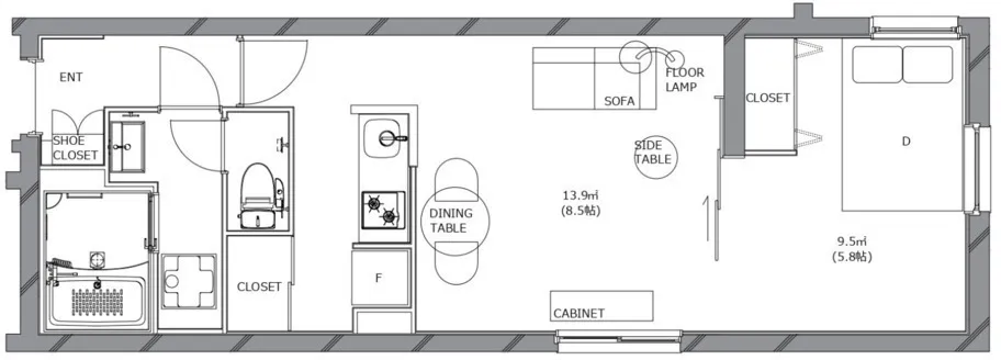 Hmlet Yoyogi Uehara - Floor Plan - ["Technical drawing", "Plan", "Floor plan"]