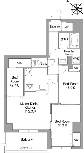 Comforia Liv Toyosu Canal - Floor Plan - ["White", "Floor plan", "Diagram"]