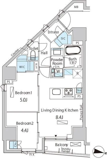 Bowflats Shinagawa Canal Side - Floor Plan - ["Schematic", "Map", "Slope"]