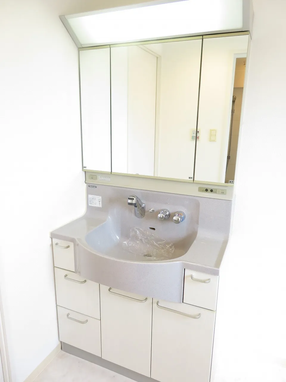 Prospect Monzennakacho - Interior - ["Mirror", "Tap", "Bathroom cabinet"]