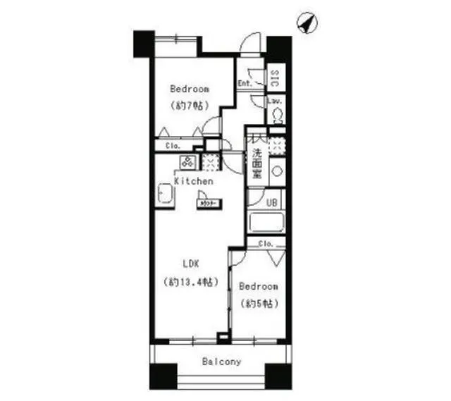 Park Cube Nihombashi Suitengumae - Floor Plan - ["Rectangle", "Schematic", "Font"]