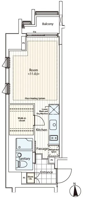 Castalia Azabujuban Ⅱ  - Floor Plan - ["Rectangle", "Font", "Parallel"]