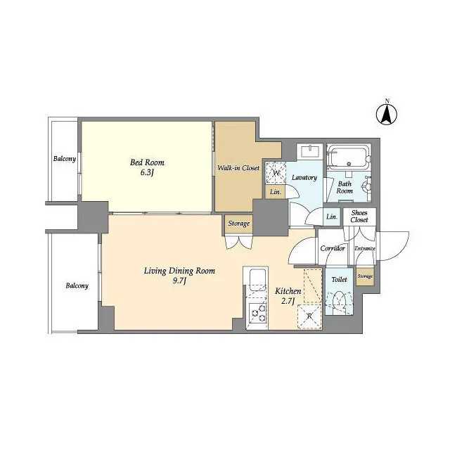 Due Kameido - Floor Plan - ["Rectangle", "Parallel", "Font"]