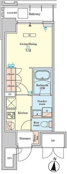 RJR Precia Kikukawa Station Square - Floor Plan - ["Product", "Rectangle", "Font"]