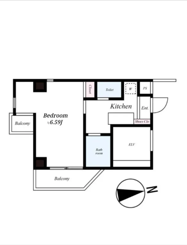 Sky Court Waseda No. 3 - Floor Plan - ["White", "Plan", "Floor plan"]