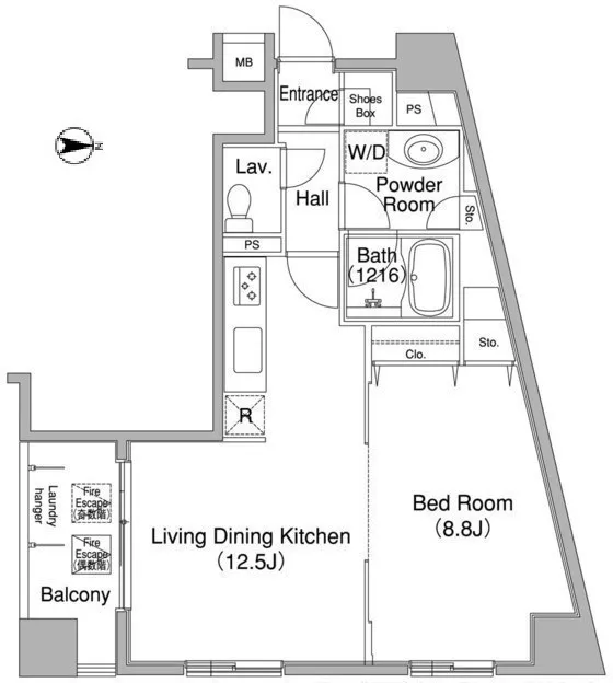 Comforia Ginza East - Floor Plan - ["Diagram", "Plan", "Wood flooring"]