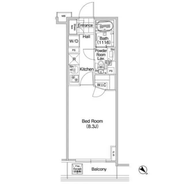 Comforia Kamata - Floor Plan - ["Rectangle", "Parallel", "Font"]