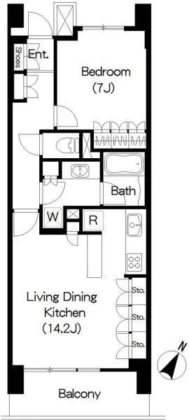 Brillia Ist Sangenjaya Blossom Terrace - Floor Plan - ["Rectangle", "Font", "Parallel"]