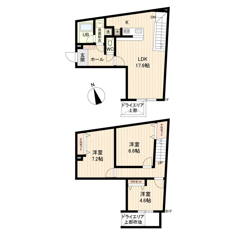 LiveFlat Togoshi - Floor Plan - ["Rectangle", "Schematic", "Parallel"]