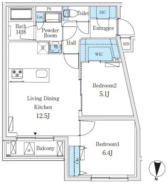 SOLASIA Residence Kameido - Floor Plan - ["White", "Plan", "Diagram"]