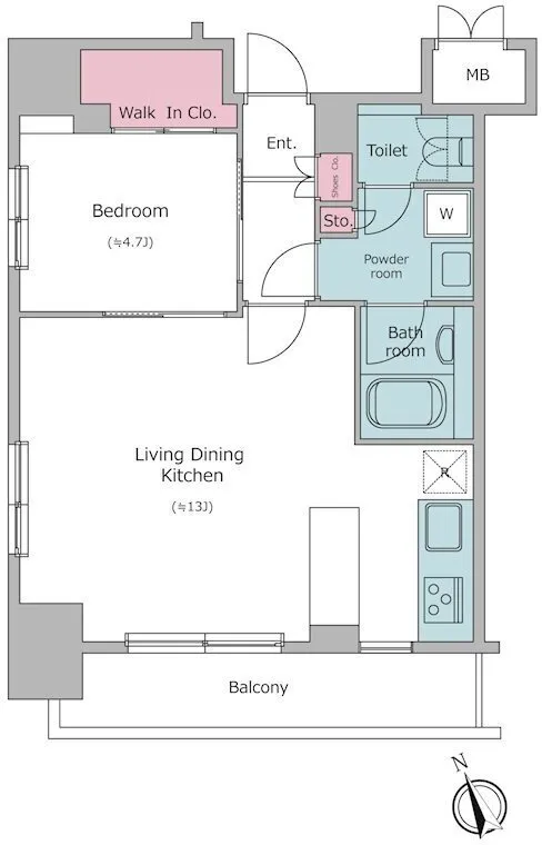 Residia Hiroo Ⅱ - Floor Plan - ["Floor plan", "Diagram", "Plan"]