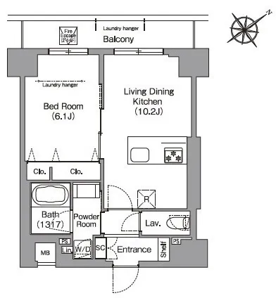 HF Oshiage Residence - Floor Plan - ["White", "Plan", "Diagram"]