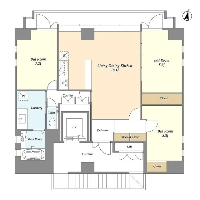 Qu4ttro Arca Kudan (Quatro Arca 9th Dan) - Floor Plan - ["Rectangle", "Schematic", "Plan"]