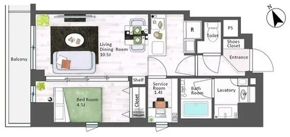 AIFLAT Yoyogi Uehara - Floor Plan - ["Plan", "Floor plan"]