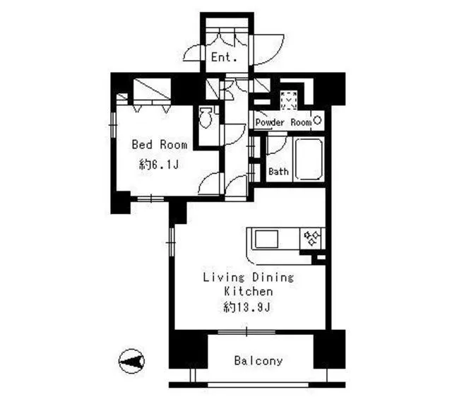 Park Cube Higashishinagawa - Floor Plan - ["Floor plan", "Text", "Diagram"]