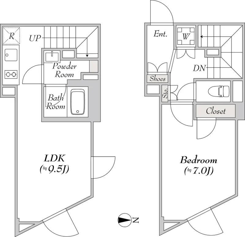 Pollast Yoyogi Hachiman - Floor Plan - ["White", "Design"]