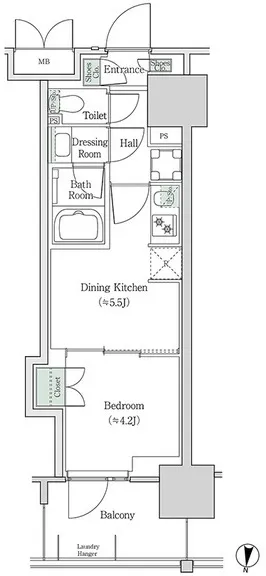 Brookside Residence Kiba - Floor Plan - []
