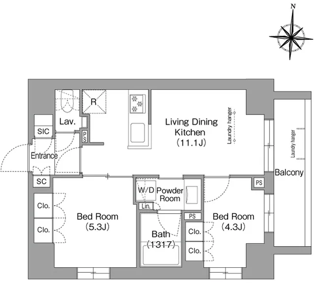 Wellis Urban Sumiyoshi East - Floor Plan - ["White", "Diagram", "Floor plan"]