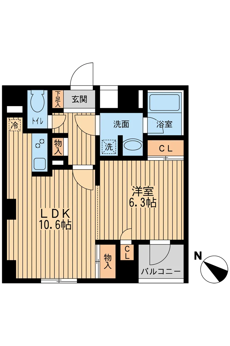 Comfort Meguro Nakacho - Floor Plan - ["Rectangle", "Font", "Parallel"]