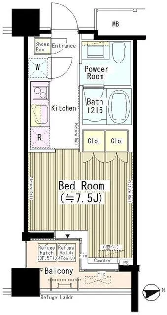 Roppongi MK ART Residence - Floor Plan - ["Rectangle", "Font", "Parallel"]