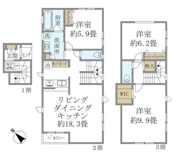 Lumiere Kaizukazaka - Floor Plan - ["Rectangle", "Font", "Schematic"]