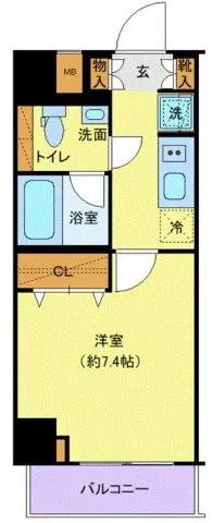 In Front Of Prair Douk Kiba Station - Floor Plan - ["Apartment", "Tile Flooring", "Geraniums"]