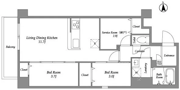 Alpha Court Kasai - Floor Plan - ["White", "Diagram", "Number"]