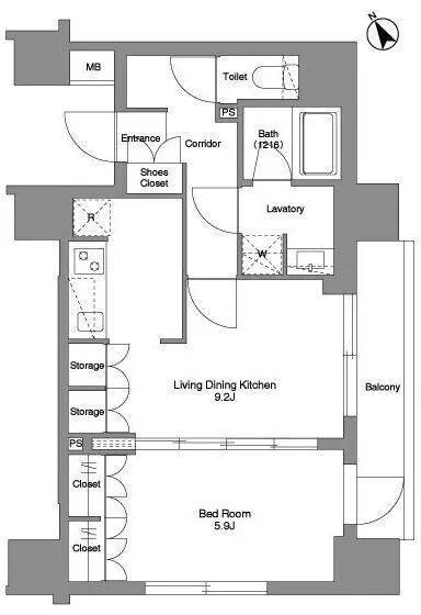Comfortia Liv Komagome Nishigahara - Floor Plan - ["Diagram", "Floor plan", "Plan"]