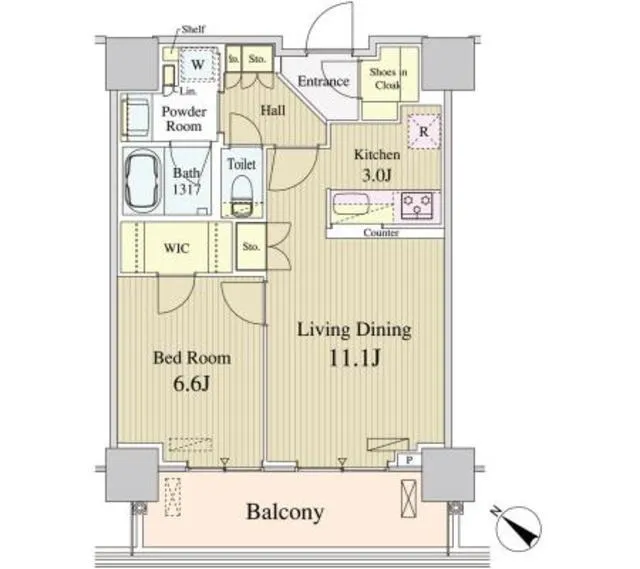 Rumireis Toyosu - Floor Plan - ["Rectangle", "Schematic", "Font"]