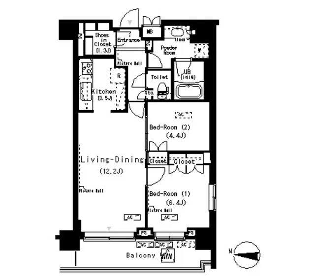 Park Axis Tatsumi Stage - Floor Plan - ["Schematic", "Rectangle", "Slope"]