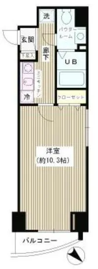 Esperal Ikebukuro - Floor Plan - ["Apartment", "Tile Flooring"]