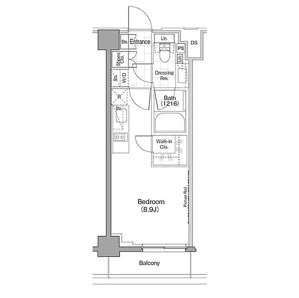 The Park Habio Shinjuku - Floor Plan - ["Rectangle", "Schematic", "Parallel"]