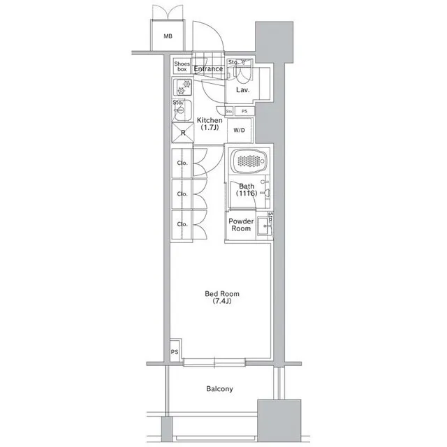 Comforia Shibuya West - Floor Plan - ["Rectangle", "Schematic", "Parallel"]