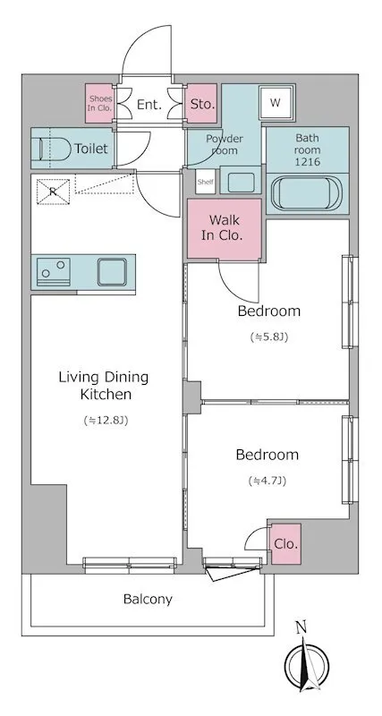 Due Iriya II - Floor Plan - ["Rectangle", "Font", "Parallel"]