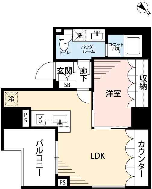Mynavi STAY Sunny Side Kachidoki - Floor Plan - []