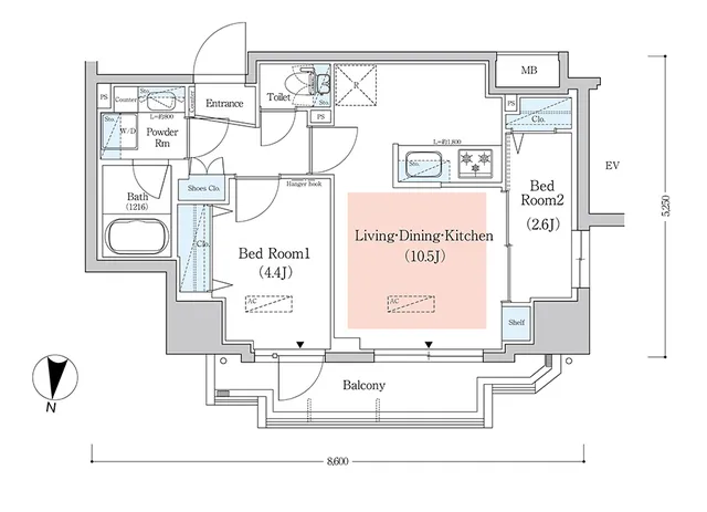 Urbanex Nishi Shinjuku II - Floor Plan - ["Schematic", "Rectangle", "Parallel"]