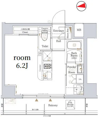 Log Honjo Azumabashi - Floor Plan - ["White", "Diagram", "Plan"]