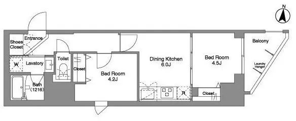 Daffitto Kinshicho - Floor Plan - ["Diagram", "Technical drawing"]