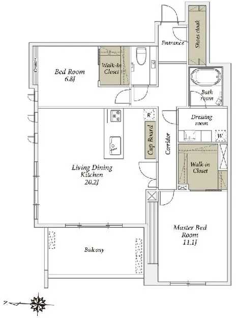 Lufit Yoyogi Oyama-cho - Floor Plan - ["White", "Plan", "Diagram"]
