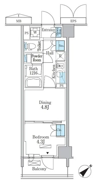 Park Axis Shinagawa Minamioi Park Front - Floor Plan - ["Rectangle", "Parallel", "Font"]